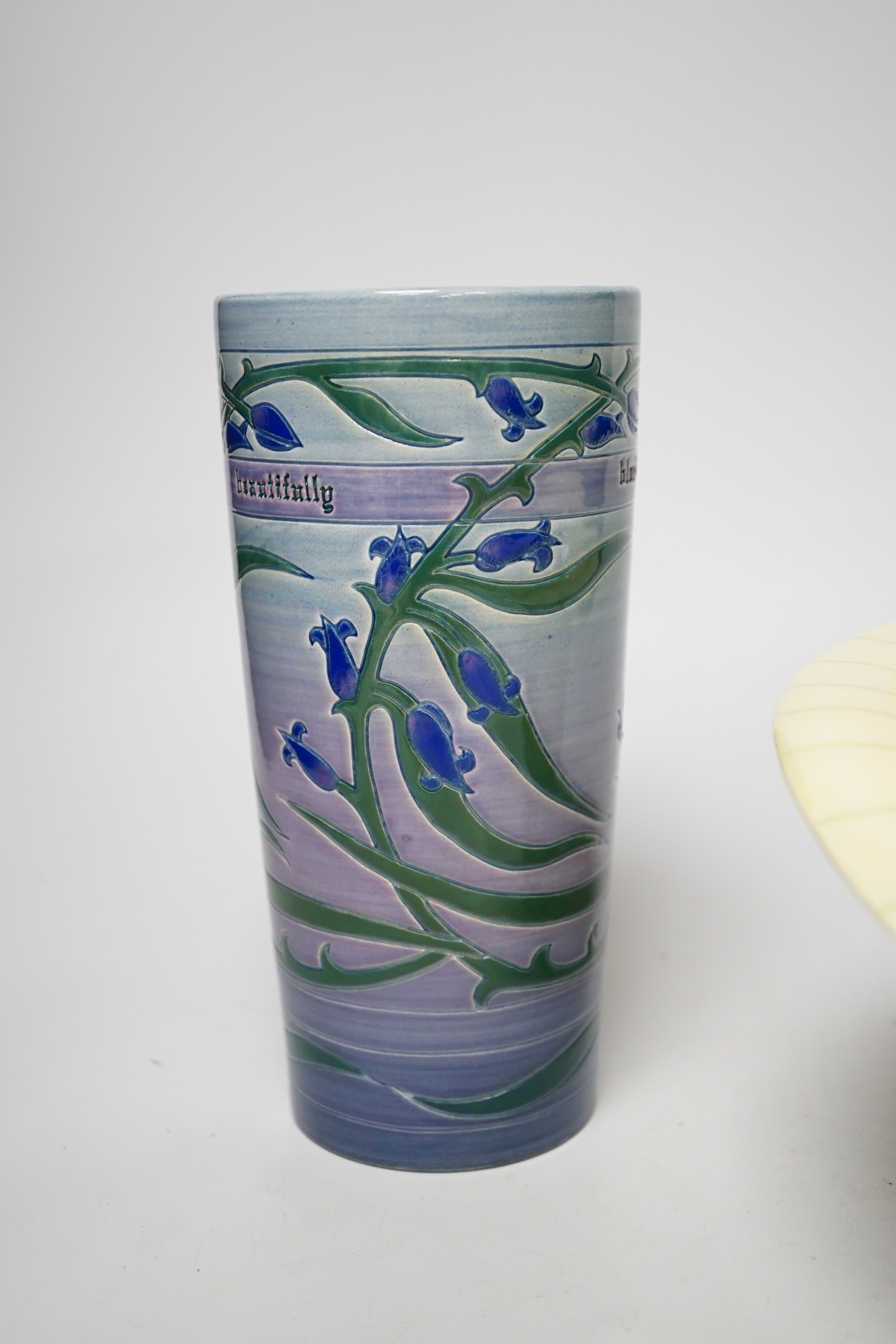 Two Sally Tuffin for Dennis China Works vases including one decorated with bluebells, the largest 19cm high